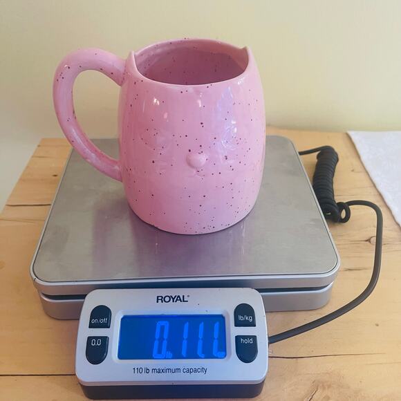 Pink Speckled Kitten Kitty Cat Molded Face Coffee Mug, Tea Cup, Mugs, Coffee Cup - Picture 9 of 9